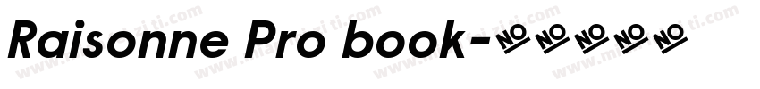 Raisonne Pro book字体转换
